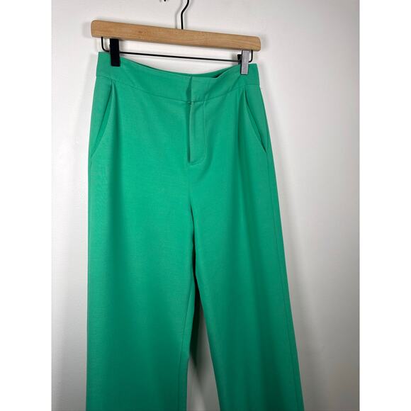 alice + olivia Dylan Cuff Pant in Mint Kelly Green Wide Leg Pants US 4 - Picture 7 of 8